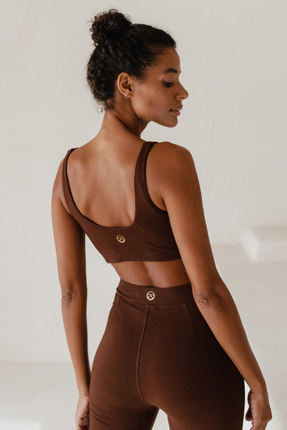 INEZ BAMBOO BRALETTE Chestnut