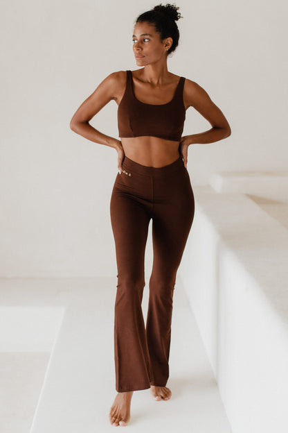 LOLA BAMBOO FLARES Chestnut